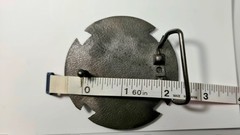 Stylized Iron Cross Independence Cross Black Enamel Belt Buckle Round – NOS