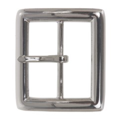 1 5/8&Prime; (42 mm) Nickel Free Single Prong Center Bar Square Belt Buckle