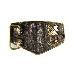 Archangel Michael brass belt buckle; Saint Michael image; Tyrael belt buckle