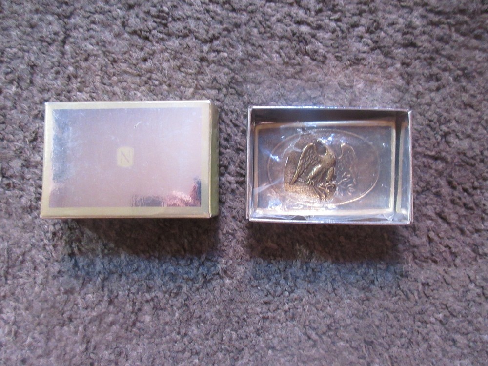 AMERICAN EAGLE 3&Prime; x 2&Prime; BRASS BELT BUCKLE NEW IN NORDSTROMS BOX