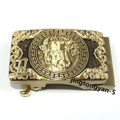 Solid Brass « Bull » Belt Buckle Automatic Belt Buckles Fits For 35mm Wide Belt