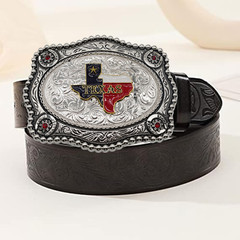 Texas State Cowboy Rodeo Scorpion Saint Jude Rooster Western Rodeo Belt Buckle