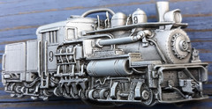 belt buckle 1983 Great American steam locomotive # 9 train engine pewter 3.75&Prime;