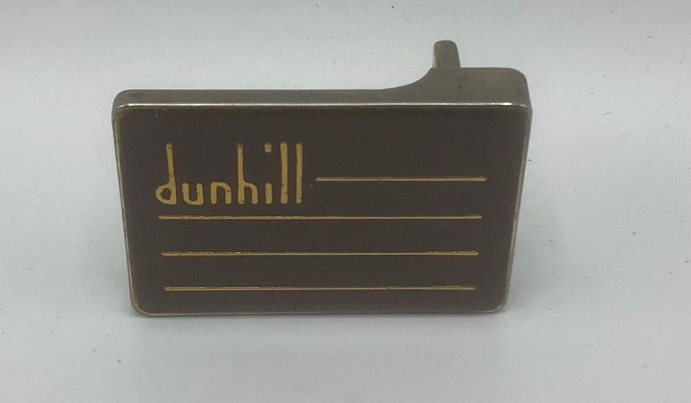 Vintage Dunhill Belt Buckle-Brown with Gold Tone- 2 x 1 1/2”