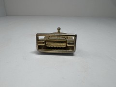 VTG Pat Pending Initial M Monogram Two Tone Gold Silver Belt Buckle Italy