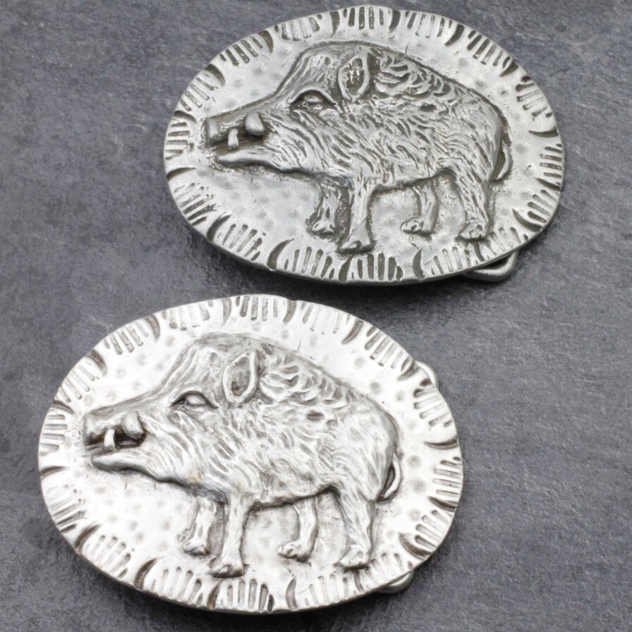 Gürtelschnalle Wildschwein, Trachten Wildschwein Buckle für 4 cm Gürtel gs121