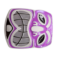Men Women Silver Metal Belt Buckle Tiki Mask Statue Animation Travel Vacation