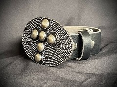 Cross Belt Buckle Darren McNeese Archive 4.5” x 3” Handmade Textured Metal