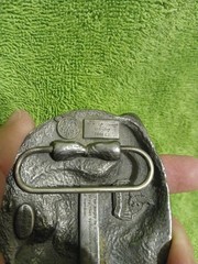 Siskiyou Eagle & Hawk Pewter Belt Buckle 1990, x-89, Oval, Made in USA