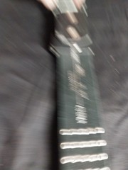 Studded Leather Belt With Skelton Hand Buckle 42&Prime;