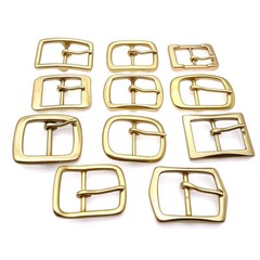 Quality Solid Brass Pin Buckle for Men Women Leathercraft DIY Belt 38/40mm gold