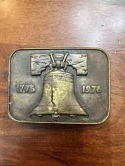 Vtg United States Liberty Bell Belt Buckle 1776-1976