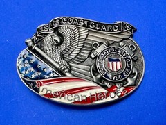 US Coast Guard America&rsquo;s Heroes – since 1790 Patriotic United States belt buckle