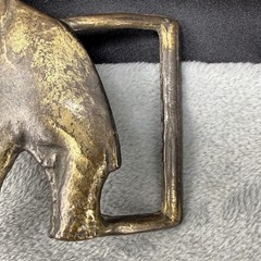 Vintage Brass Elephant Belt Buckle Safari
