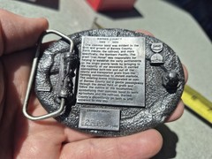 Vintage 1889 1989 Barnes County North Dakota Belt Buckle 2319/2500 Valley City