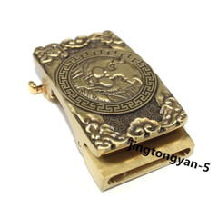 Solid Brass « Tiger » Belt Buckle Automatic Belt Buckles Fits For 35mm Wide Belt
