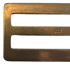 US Military Belt Buckle Gold Plated Slotted Red Brass Class 1 Type I 2.25&Prime; USMC