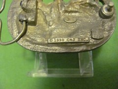 VINTAGE 1990 C+J INC. BELT BUCKLE CJ 1552. USA.