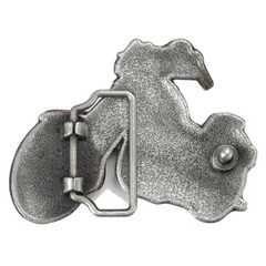 Motorcycle Belt Buckle Western Cowboy Motorcyclist (MOT-07)