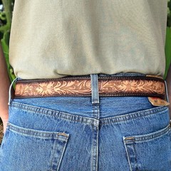 DANIEL&rsquo;S ARTPLANET Western Belt for Men Full 34 (fits size 30 jeans), Brown