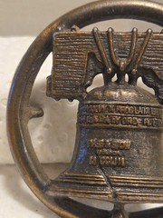 Liberty Bell Pass Stow Symbol of American independence Vintage Belt Buckle USA