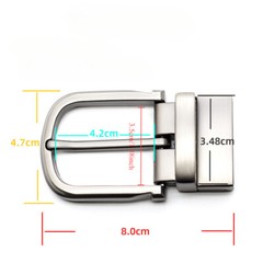 Men Reversible Belt Buckle Alloy Pin Buckle Replacement for 1.3&Prime; Wide belt