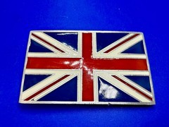 Great Britain Union Flag British Jack United Kingdom G.A.P. Pewter Belt Buckle