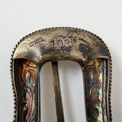 14K Gold Sterling Silver Hollands San Angelo 103 Ranger 3 Pc Belt Buckle Set
