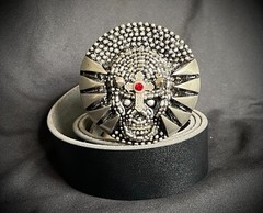 “War Cry: The Iron Martyr” Skull Gothic Ind. Belt Buckle OOAK Darren McNeese