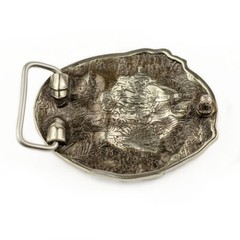 German silver belt buckle Fighting Knight Medieval military german silver buckle