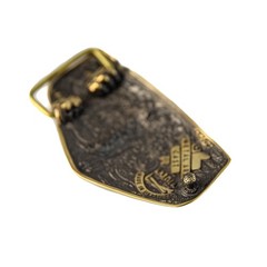 Archangel Michael brass belt buckle; Saint Michael image; Tyrael belt buckle