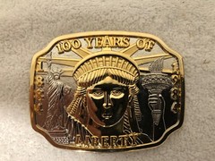 100 YEARS STATUE OF LIBERTY 1884-1984 BELT BUCKLE