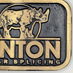 Vintage Lenton Rebar Splicing Dynabuckle Provo Utah Solid Brass Belt Buckle