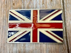 Great Britain Union Flag British Jack United Kingdom G.A.P. Pewter Belt Buckle