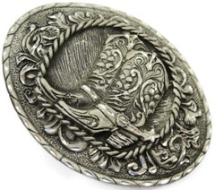 Western Cowboy Boots Belt Buckle EJC Nice Design 1995 Made in USA