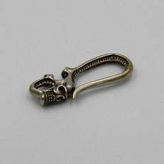 Skull Hook Belt Keychain Key Chain Holder Retro Brass/Old Silver Color lot