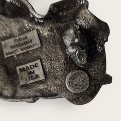 1979 Vintage Belt Buckle Bergamot Brass Motorcycle