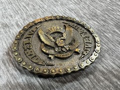 Vintage Daytona Bike Week 1983 Belt Buckle Mens Biker USA The Buckle Tree