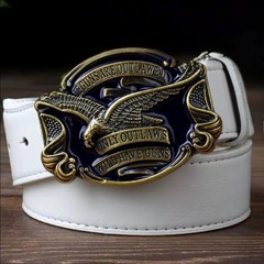 Second Amendment Buckle and Belt Set, Classic American Biker Accessory