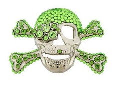Men Women Skull Belt Buckle Blinged Halloween Party Costume New Skeleton Fashion