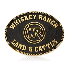 Montana Silversmiths Whiskey Ranch Land & Cattle Western Belt Buckle NEW!