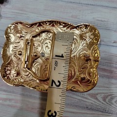 KIDS belt Buckle Saint jude San Judas Western belt Buckle Rose Tone & Silver
