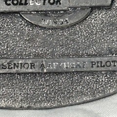 Vintage 1983 Buckle Connection Senior AAF USAF Pilot Wings Belt Buckle Silver