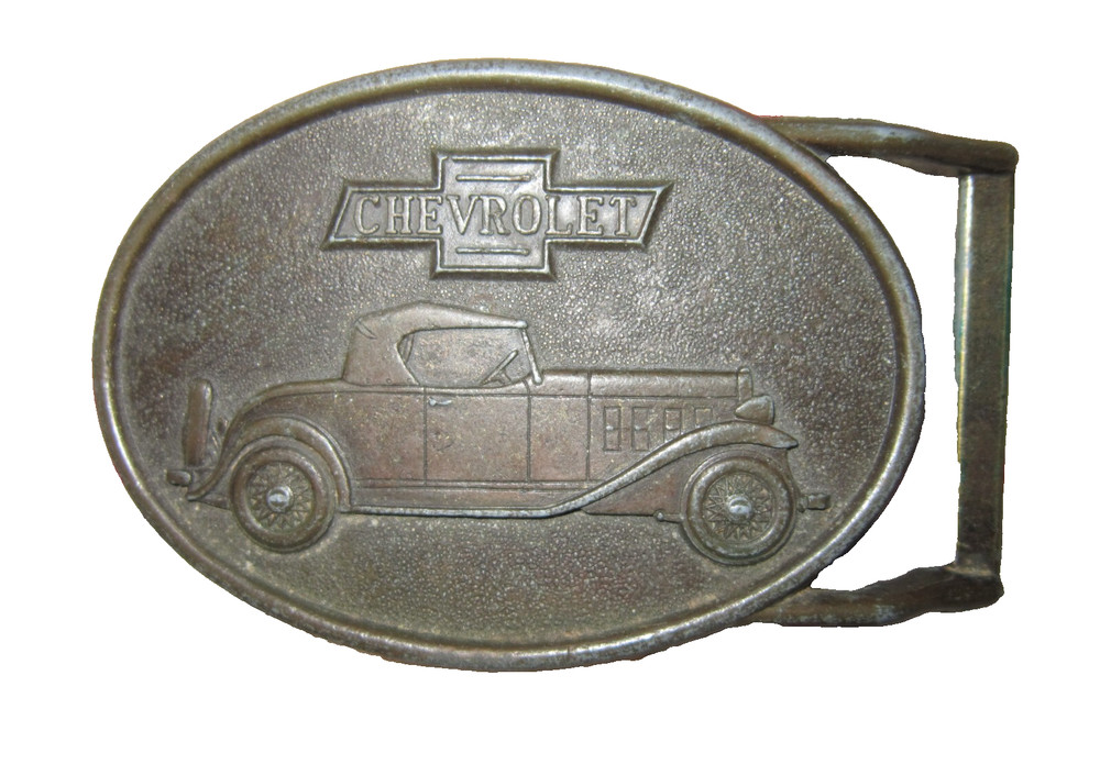 RJR R.J. Roberts Co. Chevrolet Chevy Belt Buckle Classic Antique Car Michigan