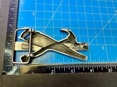 Tools Hammer Saw Meter Stick Carpenters Contractor&rsquo;s Figural Cutout Belt Buckle