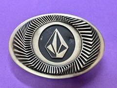 VOLCOM Apparel Company Diamond Logo 90&rsquo;s Metal Cast Original Promo Belt Buckle