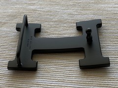 H 32mm Black Matt Belt buckle with pouch