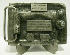 Clay County Fair Spencer Iowa 2008 Tractor Combine Machinery Belt Buckle Ltd Ed