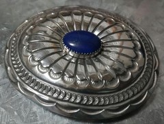 NAVAJO Natural Stone Indian Jewelry Lapis Lazuli Silver Rare Buckle Japan JP