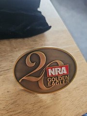 NRA National Rifle Association Golden Eagles 20 Belt Buckle NEW Unused